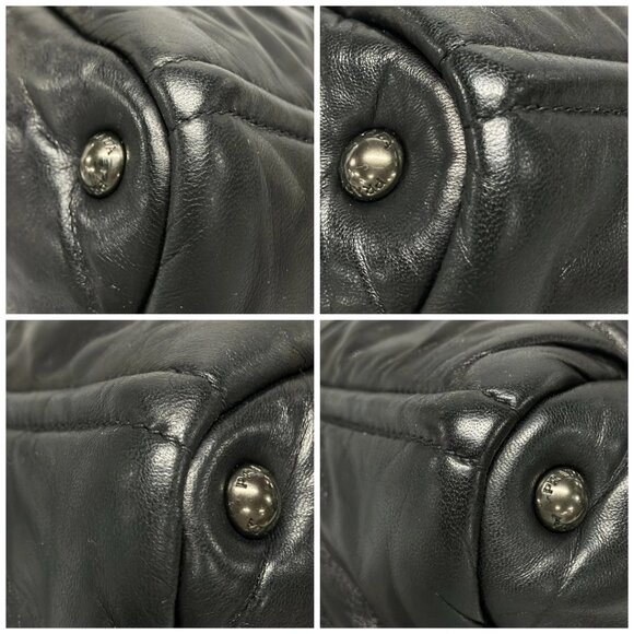 Auth PRADA Nappa Bomber BN2647 Black Leather Tote Bag - Picture 16 of 16